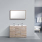 Milano 48" Double Sink Nature Wood Modern Bathroom Vanity