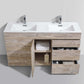 Milano 48" Single Sink Nature Wood Modern Bathroom Vanity