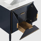 Vetro 36'' Gloss Blue Vanity W/ Quartz Counter Top (Back Splash Free)