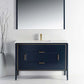Vetro 48'' Gloss Blue Vanity W/ Quartz Counter Top (Back Splash Free)