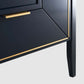 Vetro 48'' Gloss Blue Vanity W/ Quartz Counter Top (Back Splash Free)