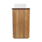 Rennes 36" Reclaimed Wood Vanity in Natural Teak with Slate Countertop and Single Hole Vessel Sink
