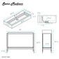Pierre 40 Single, Freestanding, Open Shelf, Matte Black Metal Frame Bathroom Vanity