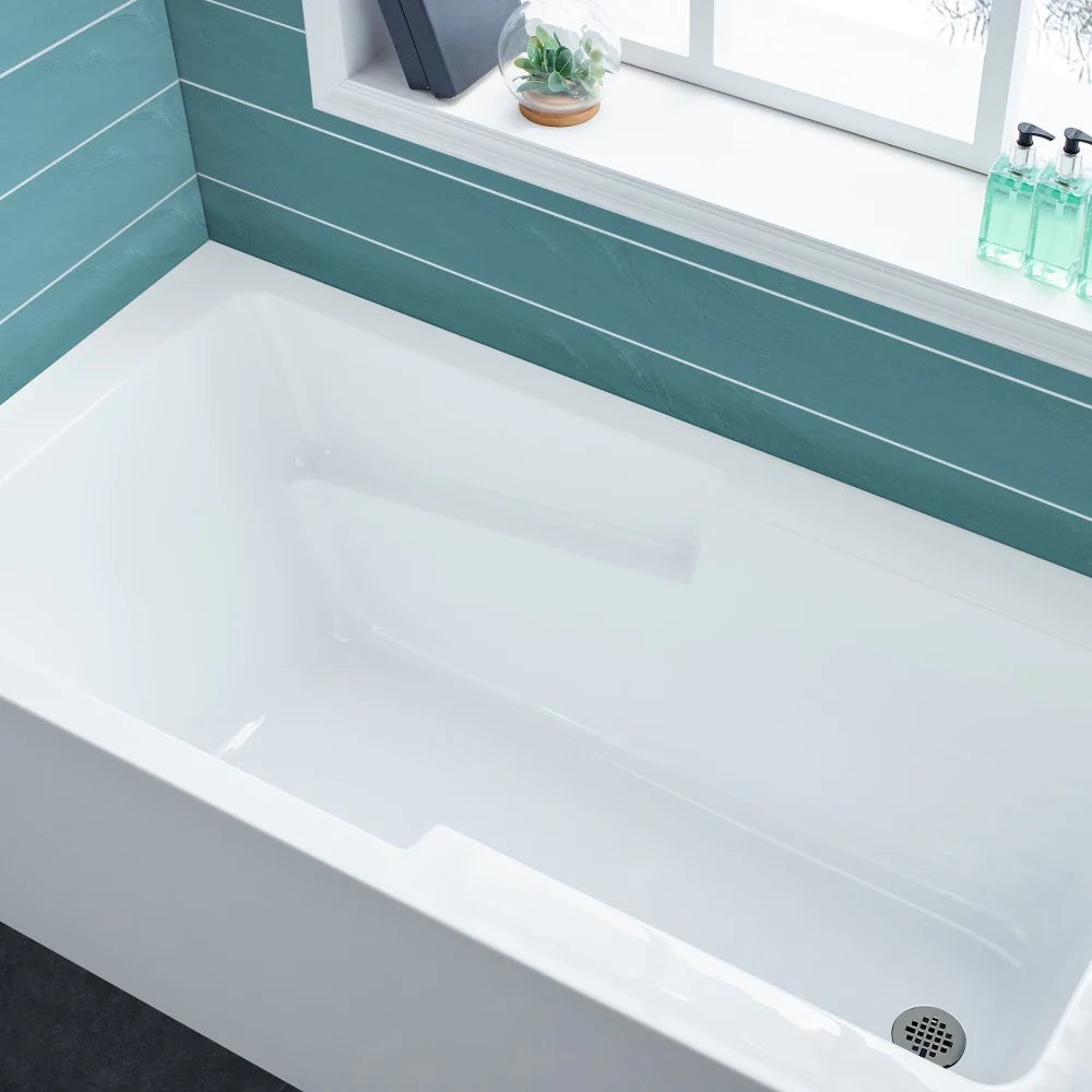 Voltaire 60" X 30" Right-Hand Drain Alcove Bathtub with Apron and Armrest