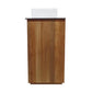 Rennes 24" Reclaimed Wood Vanity in Walnut with Slate Countertop and Single Hole Vessel Sink