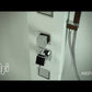 ALFI brand ABSP60W White Aluminum Shower Panel with 2 Body Sprays and Rain Shower Head